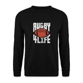 Rugby Club Rugbyteam Football Sport Cadeau - Sweat-shirt Unisexe - noir - Devant - Alina (178cm) & Michal (187cm)