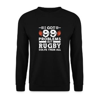 Rugby - Unisex Pullover - Schwarz - Vorne - Alina (178cm) & Michal (187cm)