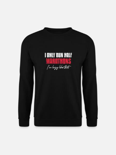 Laufen Läufer Jogging Joggen Läuferin Geschenk - Unisex Pullover - Schwarz