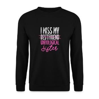 Soeur Frère Frères et sœurs Cadeau de famille - Sweat-shirt Unisexe - noir - Devant - Alina (178cm) & Michal (187cm)