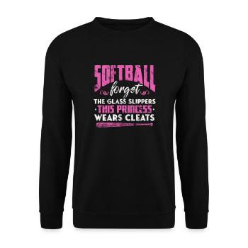 Softball - Sweat-shirt Unisexe - noir - Devant - Alina (178cm) & Michal (187cm)