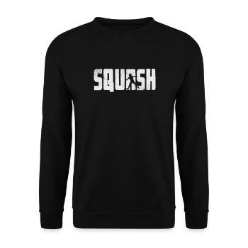 Squash Spieler Badminton Sport Geschenk - Unisex Pullover - Schwarz - Vorne - Alina (178cm) & Michal (187cm)
