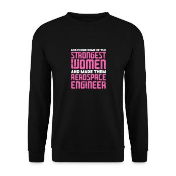 Space Engineer Aeronautical Engineer - Unisex Sweatshirt - black - Front - Alina (178cm) & Michal (187cm)