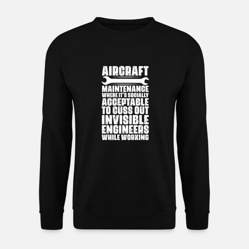 Mécanicien d’aéronefs - Sweat-shirt Unisexe - noir