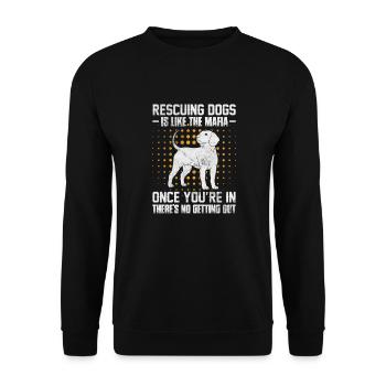 Animal Rescue Animal Rights Animal Love Pet Gift - Unisex Sweatshirt - black - Front - Alina (178cm) & Michal (187cm)