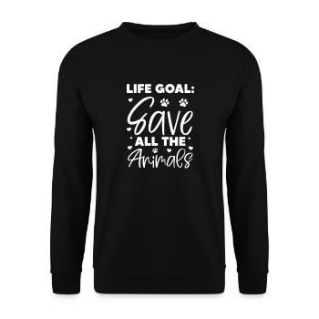 Animal Rescue - Unisex Sweatshirt - black - Front - Alina (178cm) & Michal (187cm)