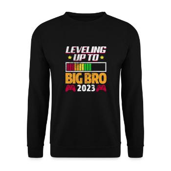 Grossesse Big Brother - Sweat-shirt Unisexe - noir - Devant - Alina (178cm) & Michal (187cm)