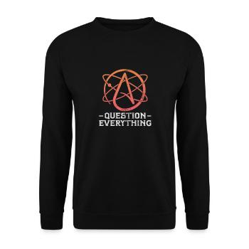Atheist Atheism Anti Religion God Gift - Unisex Sweatshirt - black - Front - Alina (178cm) & Michal (187cm)