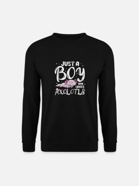 Axolotl Wassertier Wasser Geschenk - Unisex Pullover - Schwarz