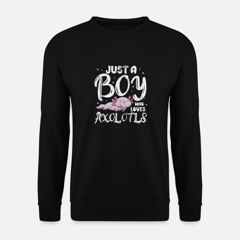 Axolotl Wassertier Wasser Geschenk - Unisex Pullover - Schwarz