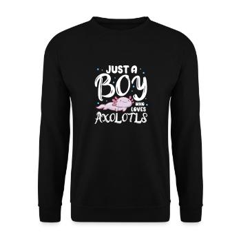 Axolotl - Sweat-shirt Unisexe - noir - Devant - Alina (178cm) & Michal (187cm)