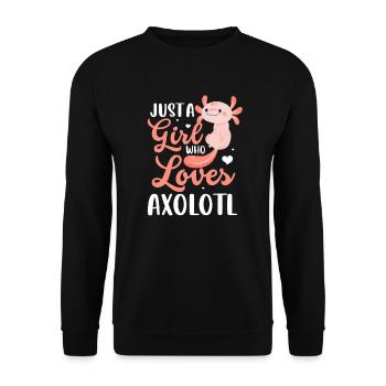 Axolotl - Sweat-shirt Unisexe - noir - Devant - Alina (178cm) & Michal (187cm)