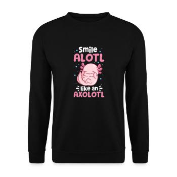 Axolotl - Sweat-shirt Unisexe - noir - Devant - Alina (178cm) & Michal (187cm)