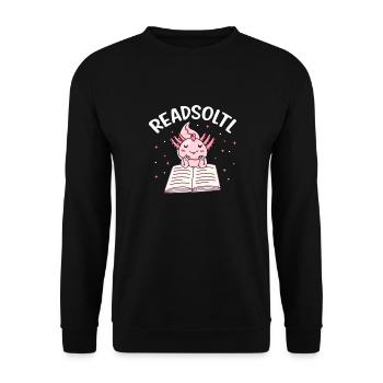 Axolotl - Sweat-shirt Unisexe - noir - Devant - Alina (178cm) & Michal (187cm)
