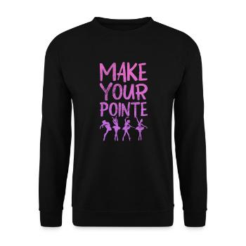 Ballet - Unisex Sweatshirt - black - Front - Alina (178cm) & Michal (187cm)