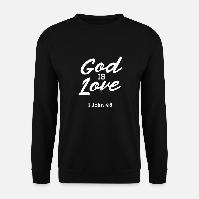 Bibel Bibelvers Christliche Sprüche Jesus Geschenk - Unisex Pullover - Schwarz