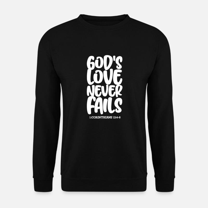 Bibel Bibelvers Christliche Sprüche Jesus Geschenk - Unisex Pullover - Schwarz