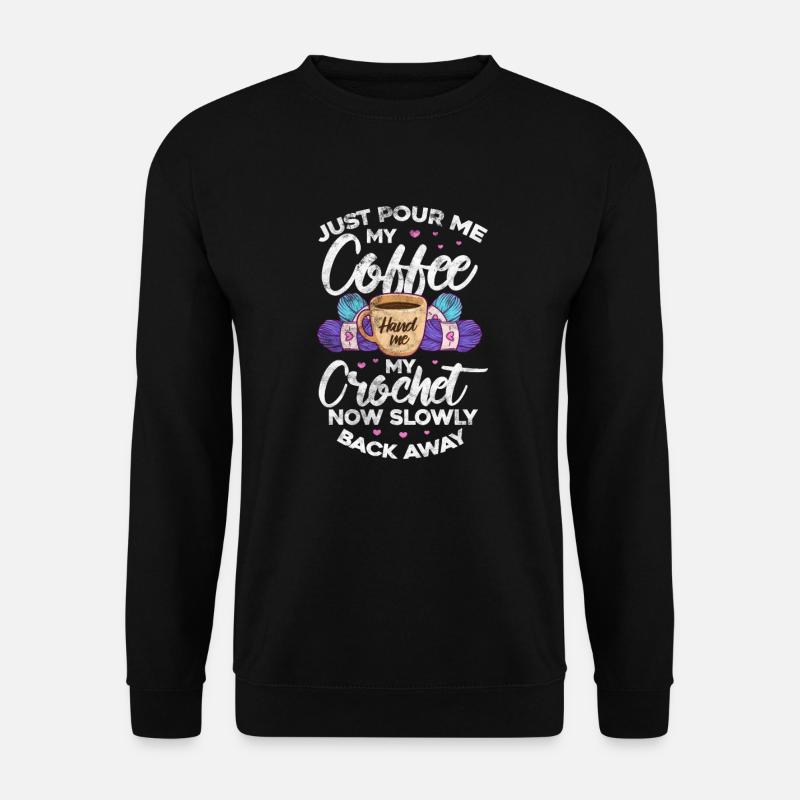 Kaffee Nähen - Unisex Pullover - Schwarz