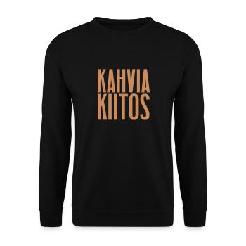 Kaffee Koffein Espresso Barista Geschenk - Unisex Pullover - Schwarz - Vorne - Alina (178cm) & Michal (187cm)