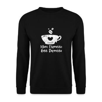 Coffee - Unisex Sweatshirt - black - Front - Alina (178cm) & Michal (187cm)