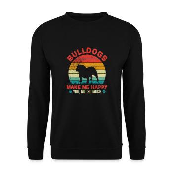 Deutsch Bulldog - Sweat-shirt Unisexe - noir - Devant - Alina (178cm) & Michal (187cm)