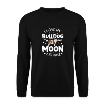 Bouledogue anglais Cadeau de chien bouledogue anglais - Sweat-shirt Unisexe - noir - Devant - Alina (178cm) & Michal (187cm)