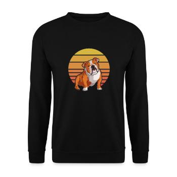 Bouledogue anglais Cadeau de chien bouledogue anglais - Sweat-shirt Unisexe - noir - Devant - Alina (178cm) & Michal (187cm)
