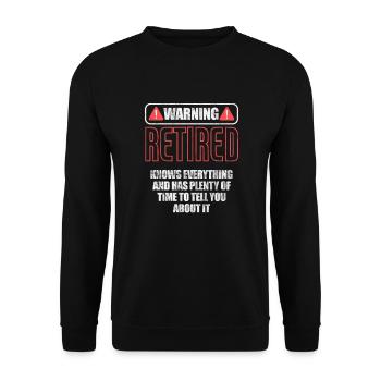 Retirement - Unisex Sweatshirt - black - Front - Alina (178cm) & Michal (187cm)