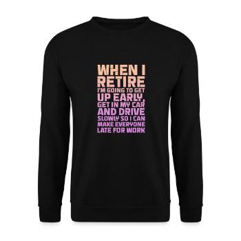 Pension de retraite Pension de pensionné Cadeau de pension de pensionné - Sweat-shirt Unisexe - noir - Devant - Alina (178cm) & Michal (187cm)