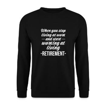 Pension de retraite Pension de pensionné Cadeau de pension de pensionné - Sweat-shirt Unisexe - noir - Devant - Alina (178cm) & Michal (187cm)