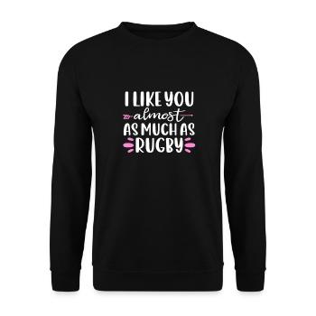 Rugby - Unisex Pullover - Schwarz - Vorne - Alina (178cm) & Michal (187cm)