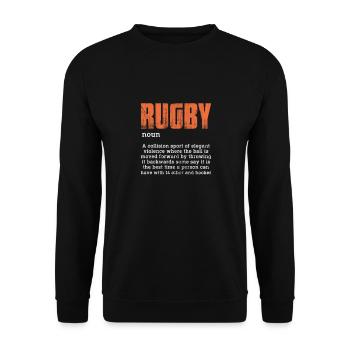 Rugby Club Rugbyteam Football Sport Cadeau - Sweat-shirt Unisexe - noir - Devant - Alina (178cm) & Michal (187cm)