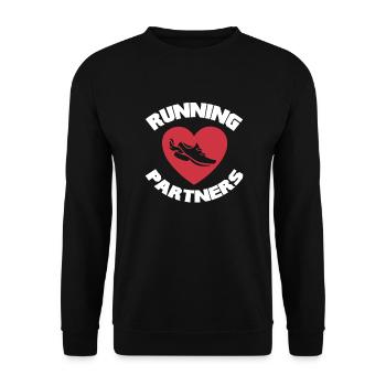 Courir - Sweat-shirt Unisexe - noir - Devant - Alina (178cm) & Michal (187cm)