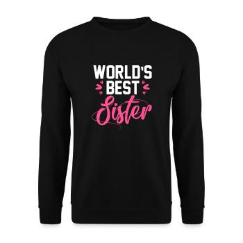 Schwester - Unisex Pullover - Schwarz - Vorne - Alina (178cm) & Michal (187cm)