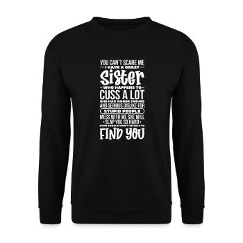 Sister - Unisex Sweatshirt - black - Front - Alina (178cm) & Michal (187cm)