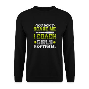 Entraîneur de softball - Sweat-shirt Unisexe - noir - Devant - Alina (178cm) & Michal (187cm)