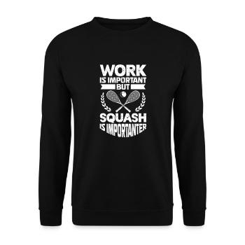 Squash - Unisex Sweatshirt - black - Front - Alina (178cm) & Michal (187cm)
