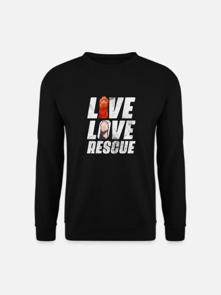 Tierrettung Tierrechte Tierliebe Haustier Geschenk - Unisex Pullover - Schwarz