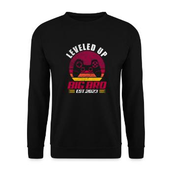 Grossesse Big Brother - Sweat-shirt Unisexe - noir - Devant - Alina (178cm) & Michal (187cm)