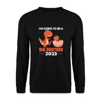 Grossesse Big Brother - Sweat-shirt Unisexe - noir - Devant - Alina (178cm) & Michal (187cm)