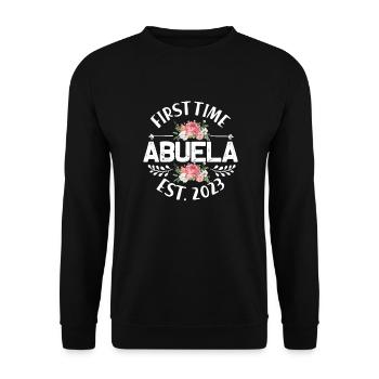 Schwangerschaft Tante Schwanger Geburt Geschenk - Unisex Pullover - Schwarz - Vorne - Alina (178cm) & Michal (187cm)