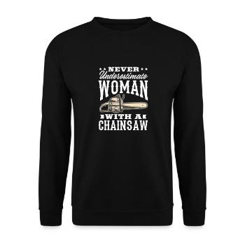 Arboriculteurs - Sweat-shirt Unisexe - noir - Devant - Alina (178cm) & Michal (187cm)
