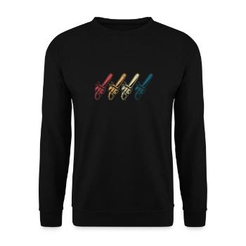 Arboriculteur grimpeur Arboriculteur Cadeau - Sweat-shirt Unisexe - noir - Devant - Alina (178cm) & Michal (187cm)