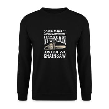 Arboriculteur grimpeur Arboriculteur Cadeau - Sweat-shirt Unisexe - noir - Devant - Alina (178cm) & Michal (187cm)
