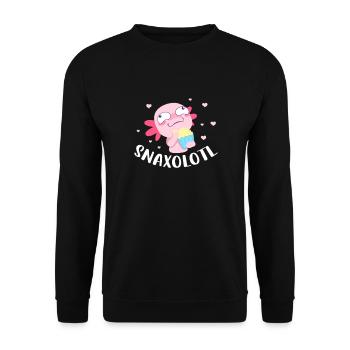 Axolotl - Sweat-shirt Unisexe - noir - Devant - Alina (178cm) & Michal (187cm)