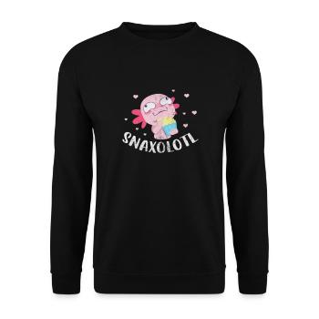 Axolotl Aquatic Animal Water Gift - Unisex Sweatshirt - black - Front - Alina (178cm) & Michal (187cm)