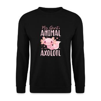 Axolotl - Sweat-shirt Unisexe - noir - Devant - Alina (178cm) & Michal (187cm)