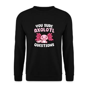 Axolotl - Sweat-shirt Unisexe - noir - Devant - Alina (178cm) & Michal (187cm)
