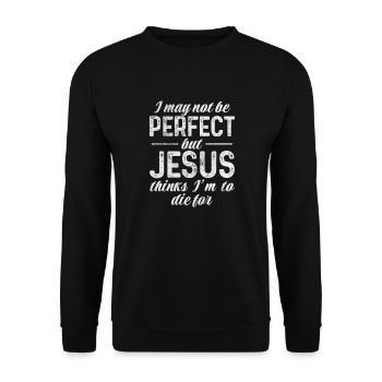 Bible - Sweat-shirt Unisexe - noir - Devant - Alina (178cm) & Michal (187cm)