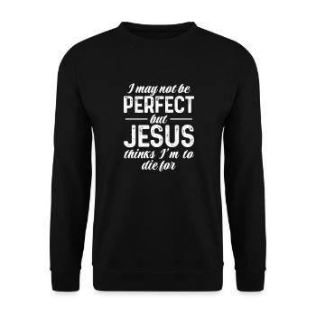 Bible Bible Versets chrétiens Don de Jésus - Sweat-shirt Unisexe - noir - Devant - Alina (178cm) & Michal (187cm)